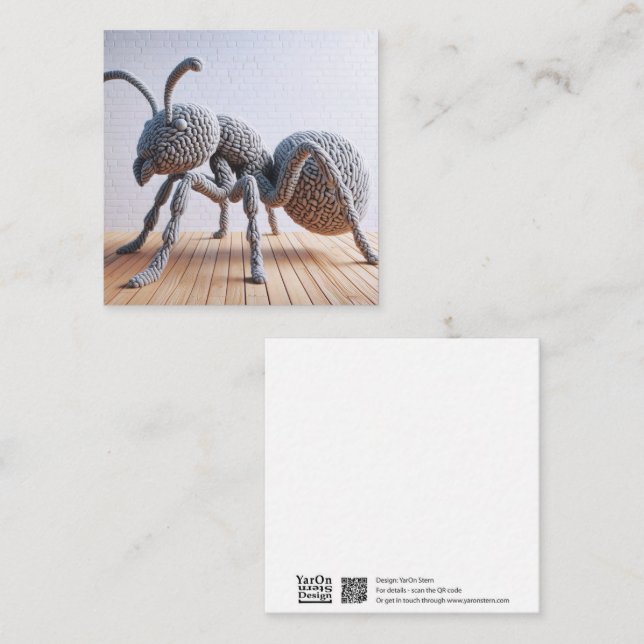 Crochet Ant Grußkarte Mitteilungskarte (Vorne/Hinten)