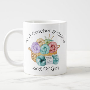 Crochet Art von Personalisierten Riesenkaffee-Tass Jumbo-Tasse