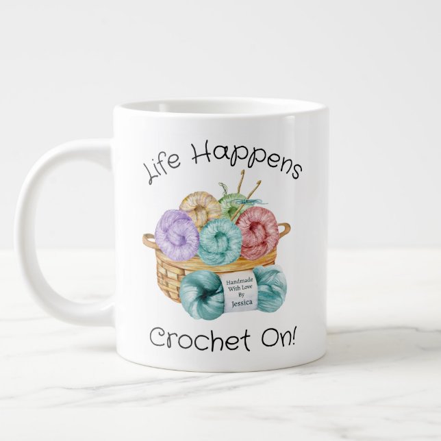 Crochet auf der Personalisierten Tasse des Riesenk (Links)
