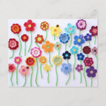 Crochet Blume Field Postcard