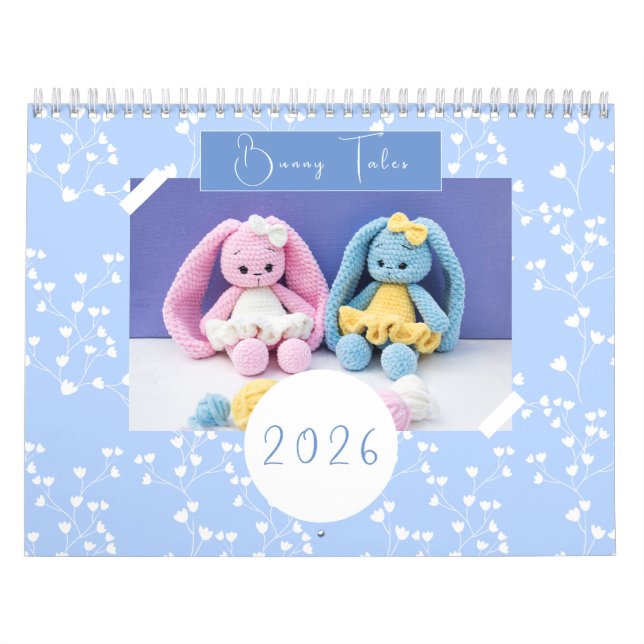 Crochet Bunny Calendar 2026 - Handmade Family Art Kalender (Titelbild)