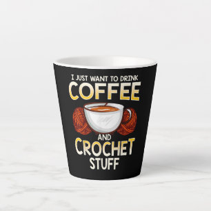 Crochet Coffee and Lover Knitter T - Shirt Milchtasse