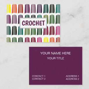 Crochet Colorful Knittergarn Muster Crochet Visitenkarte