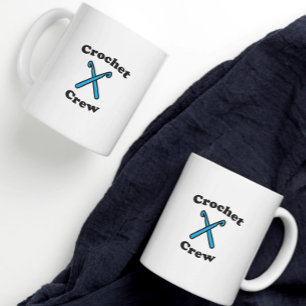 Crochet Crew Funny Blue Hooks Kaffeetasse