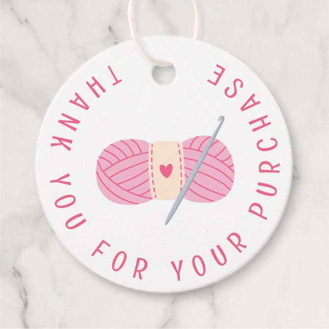 Crochet Crocheting Vielen Dank für Ihr maßgeschnei Geschenkanhänger (Vorderseite)