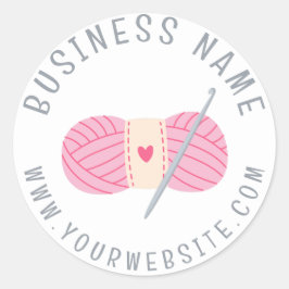 Crochet Crocheting Website benutzerdefinierter Fir Runder Aufkleber