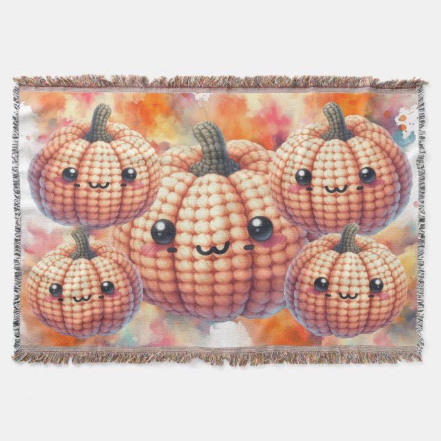 Crochet Cute Pumpkin Decke (Vorderseite)