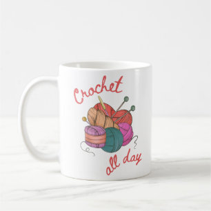 Crochet den ganzen Tag Kaffeetasse