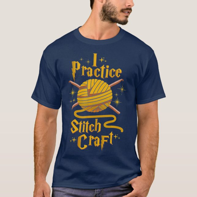 Crochet Funny Crocheting I Practice Stitch Craft T-Shirt (Vorderseite)