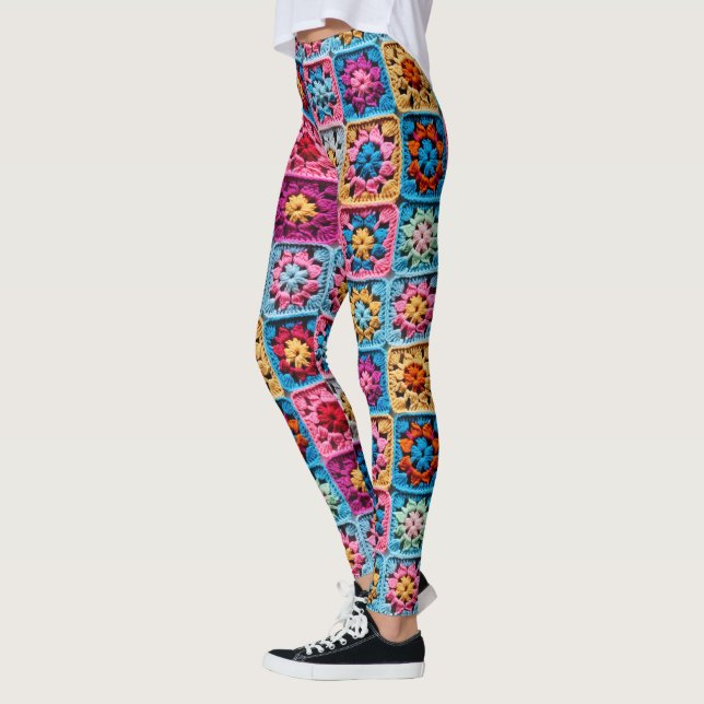 Crochet Granny Square Mustereffekt Leggings (Links)