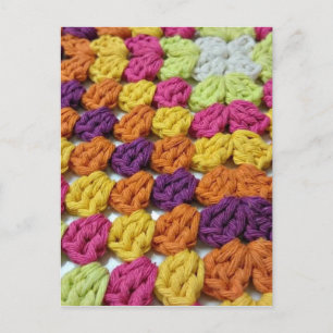 Crochet Granny Square Postkarte