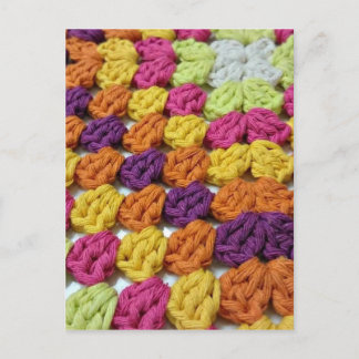 Crochet Granny Square Postkarte