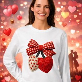 Crochet Heart Womens Tshirt