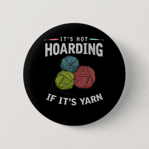 Crochet Hobby Crafting Yarn Knitter Button