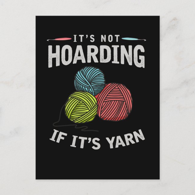Crochet Hobby Crafting Yarn Knitter Postkarte (Vorderseite)