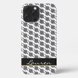 Crochet Hook + Garn ・ Schwarzes und goldenes Etike iPhone 13 Pro Max Hülle