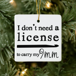 Crochet Hook License Crafts Keramikornament