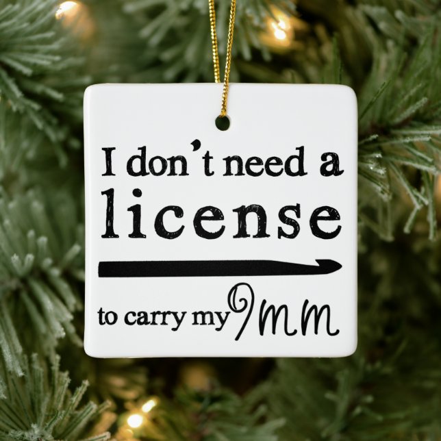 Crochet Hook License Crafts Keramikornament (Baum)