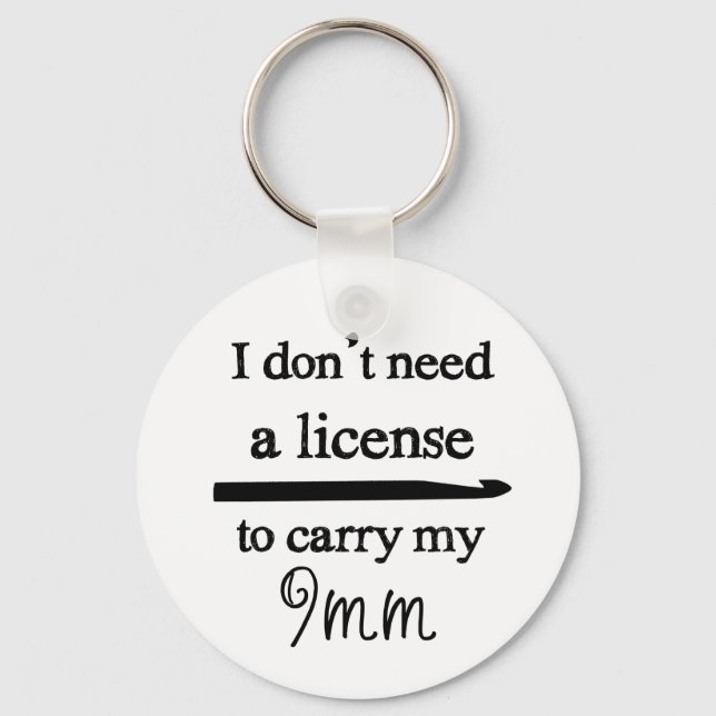 Crochet Hook License Crafts Schlüsselanhänger (Vorderseite)