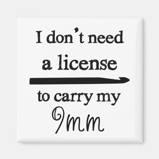 Crochet Hook Lizenz Magnet (Vorne)