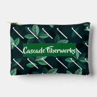 Crochet Hook und Blätter, die Reißverschluss herst Zubehörtasche