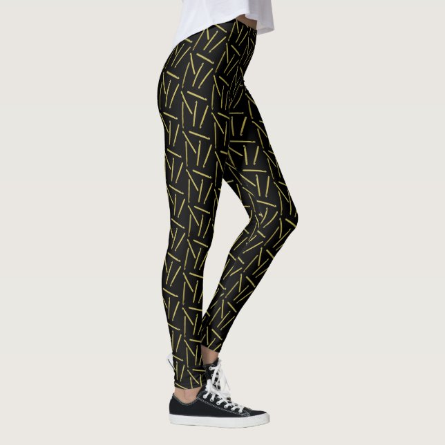 Crochet Hooks Cracks Gold + Black Leggings (Rechts)