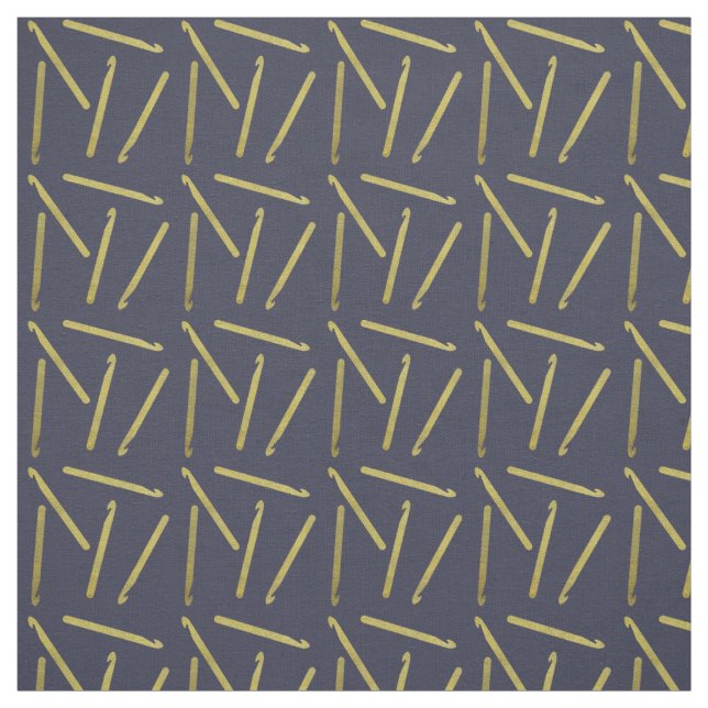 Crochet Hooks Cracks Gold + Midnight Blue Stoff (Muster)