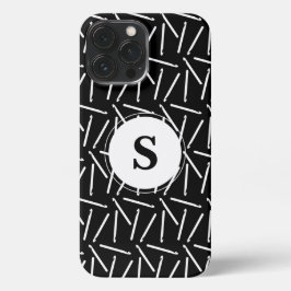 Crochet Hooks Crafts Monogram Dark iPhone Case 13 Pro Max Hülle