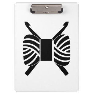 Crochet Hooks & Yarn Skein Klemmbrett