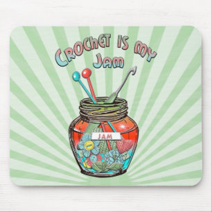 "Crochet is my jam" Mousepad