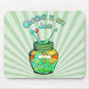 "Crochet is my jam" Mousepad