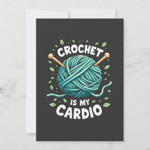 Crochet ist mein Cardio Nähgarn Fitness Dankeskarte