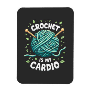 Crochet ist mein Cardio Nähgarn Fitness Magnet