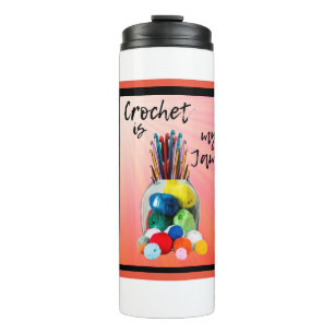 Crochet ist mein Jam Thermal Tumbler Thermosbecher