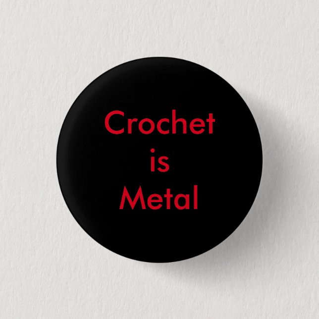 Crochet ist Metall Button (Vorderseite)