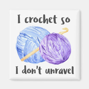 Crochet Joke Watercolor Yarn Magnet