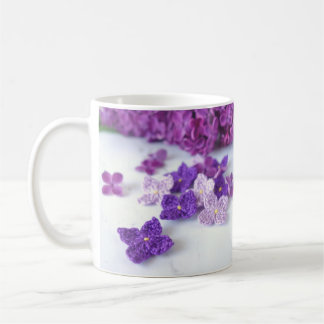 Crochet Lilac Blume Kaffee Tasse