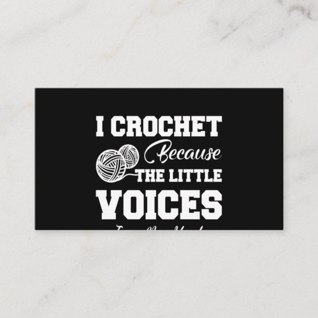 Crochet Lover | I Liebe Crochettierung Visitenkarte (Vorderseite)
