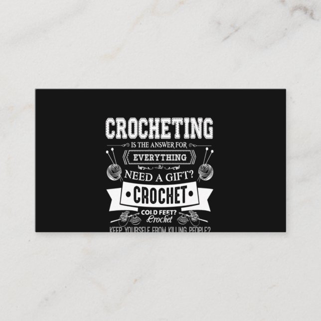 Crochet Lover | I Liebe Crochettierung Visitenkarte (Vorderseite)