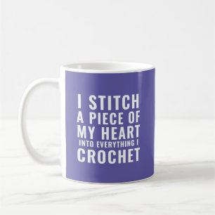 Crochet Lover Piece of My Heart Niedliches Sprichw Kaffeetasse