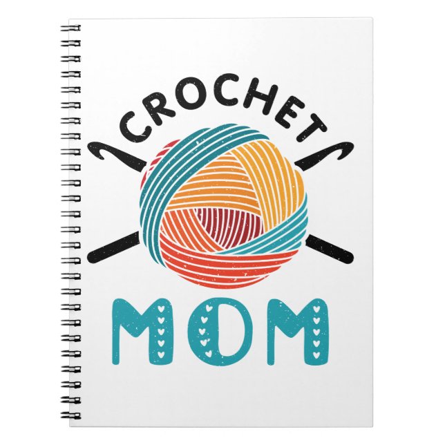 Crochet Mama Crocheting Lover Crocheter Frauen Notizblock (Vorderseite)