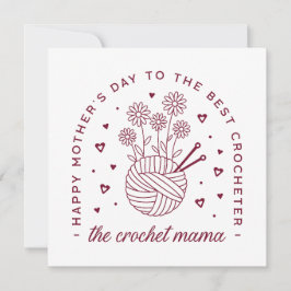 Crochet Mama feiert Mama-Happy Mütter Tag Karte