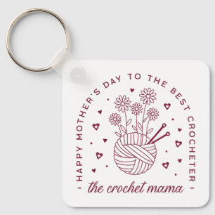 Crochet Mama feiert Mama-Happy Mütter Tag Schlüsselanhänger