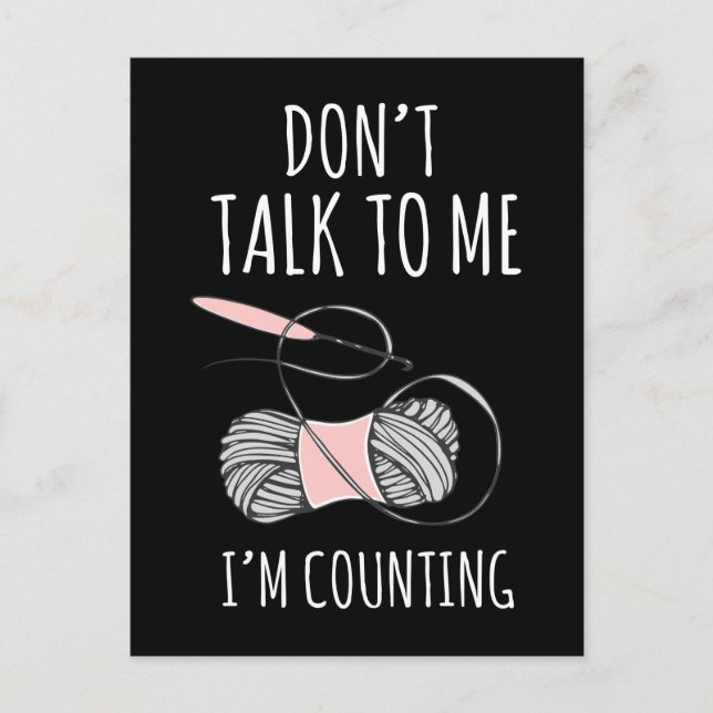 Crochet Mama Garni Spaß Crafting Oma Postkarte (Vorderseite)