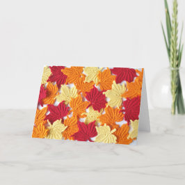 Crochet Maple Blätter Grußkarte Karte