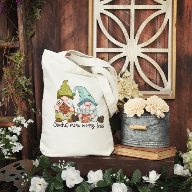 Crochet mehr Sorgen weniger Tote Tasche mit Niedli (Von Creator hochgeladen)