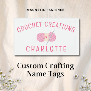 Crochet Modern Crochet Personalisiert Business Namenschild