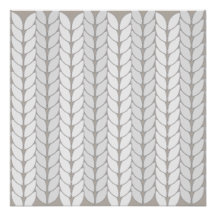 Crochet Muster Beige neutrales, glänzendes Poster