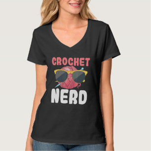 Crochet Nerd Sonnenbrille Strick Knittern Kegelkre T-Shirt