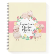 Crochet Projects Notebook mit Niedlichen Llamas